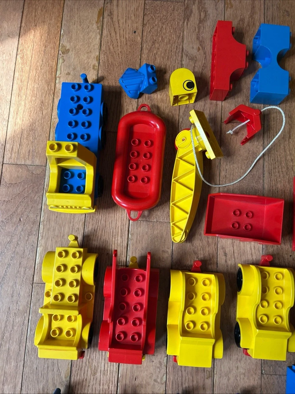 Lego Duplo Vehicle Lot Wheels Construction Crane Truck Car